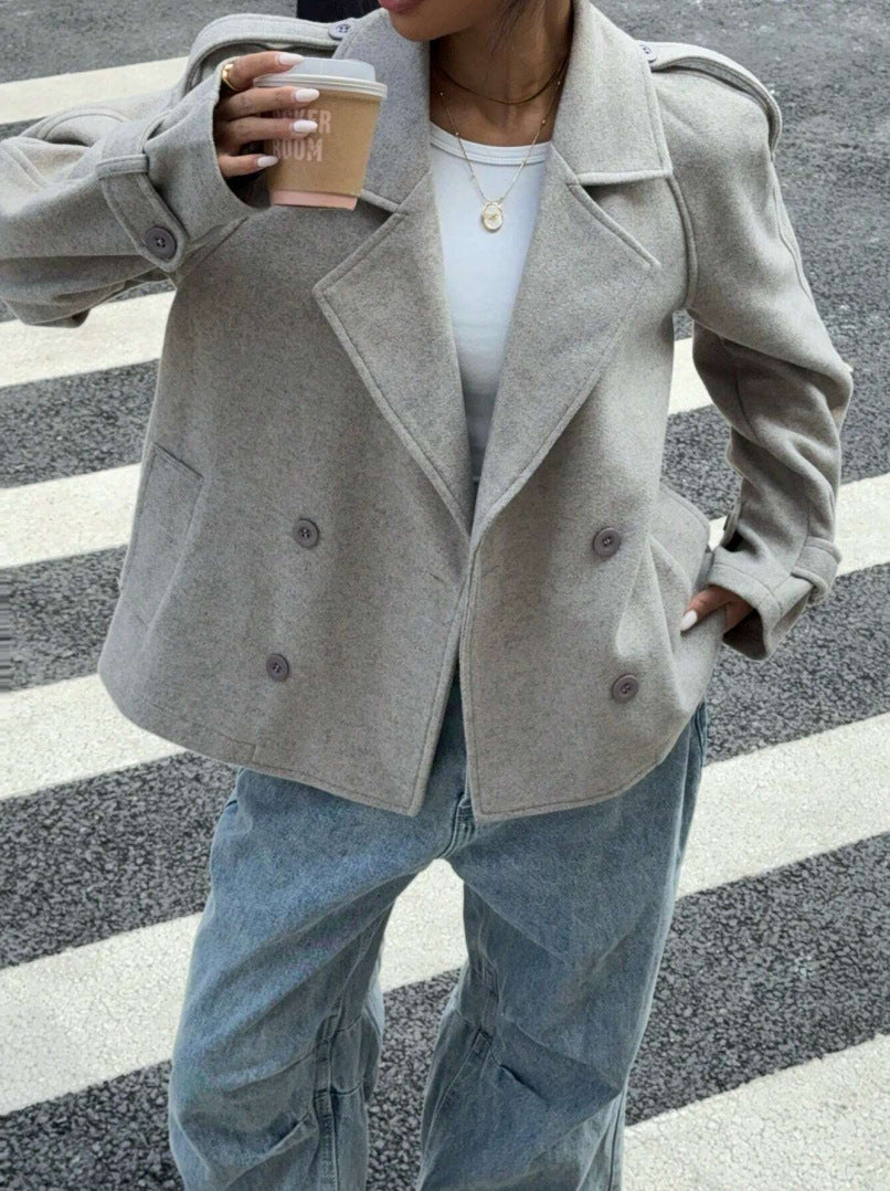 Veste en Laine Oversized Élégante pour Femmes