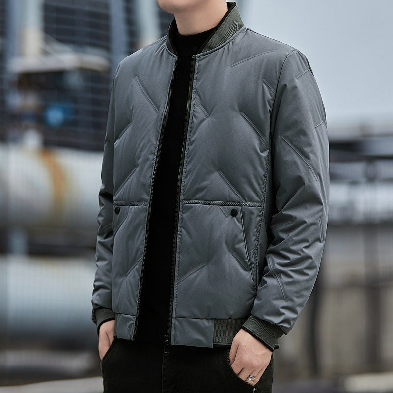Blouson matelassé pour hommes avec col montant