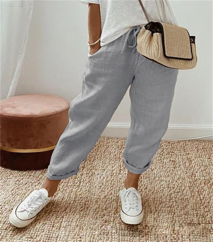 Pantalons Harem en Damenschalotte avec broderie florale Echoarchiv
