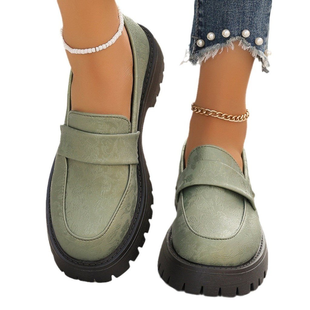 Mocassins pour femmes avec semelle antidérapante et matière supérieure à la mode R&B