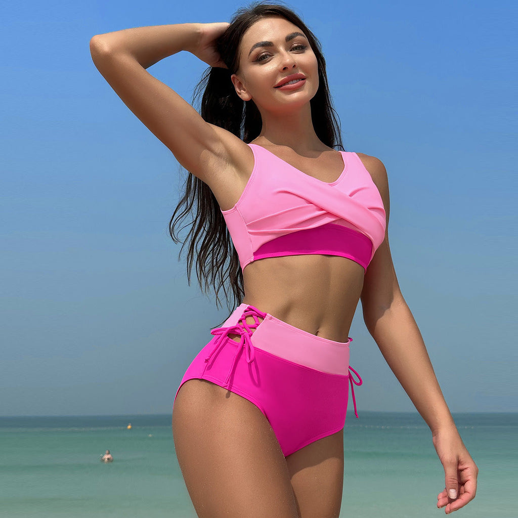 Bikini Femme Taille Haute avec Bretelles Réglables Echo Archiv