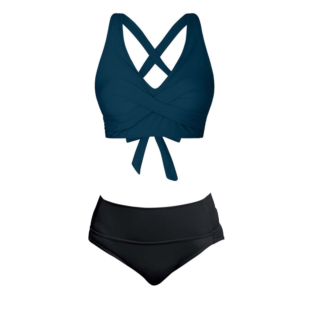 Maillot de bain deux pièces pour femmes avec design floral R&B
