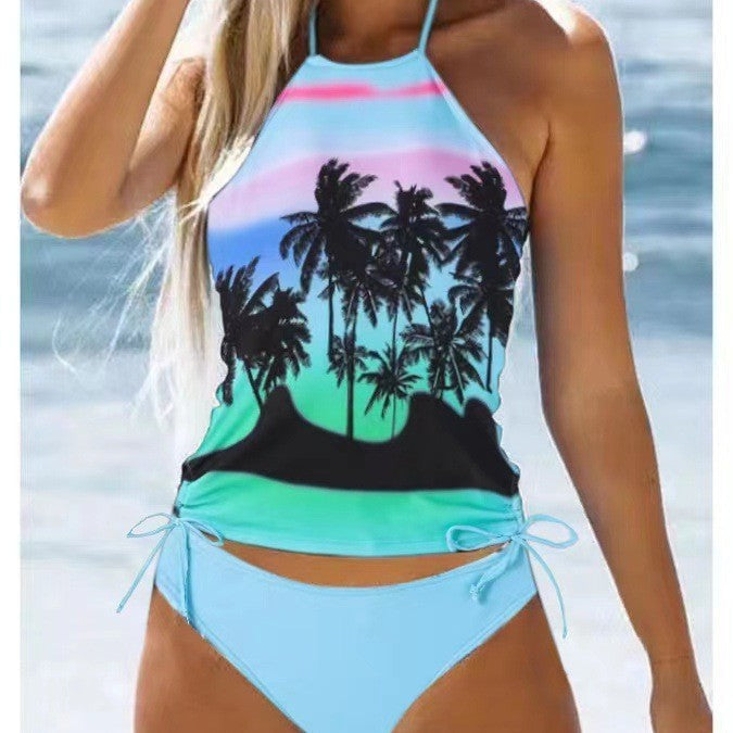 Tankini femme avec motif floral et bretelles réglables Echo Archiv