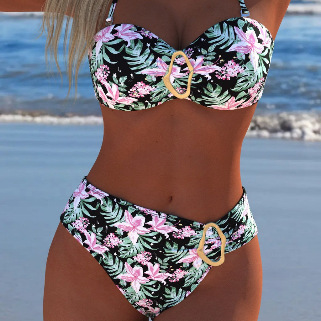 Ensemble de bikini pour femmes avec haut balconnet élégant et culotte haute R&B