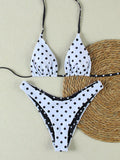 Bikini triangle pour femmes avec un élégant motif à pois Echo Archiv