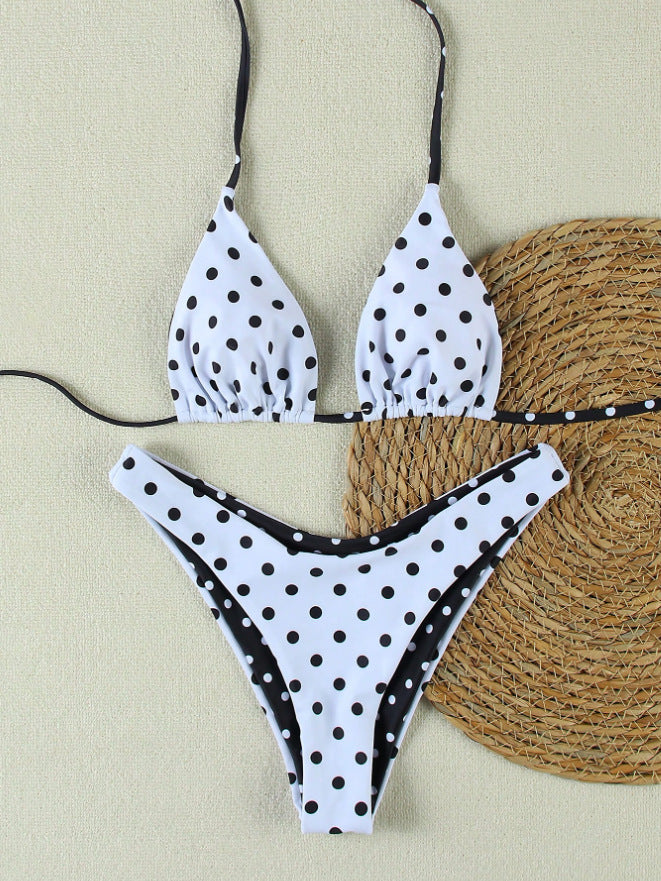 Bikini triangle pour femmes avec un élégant motif à pois Echo Archiv