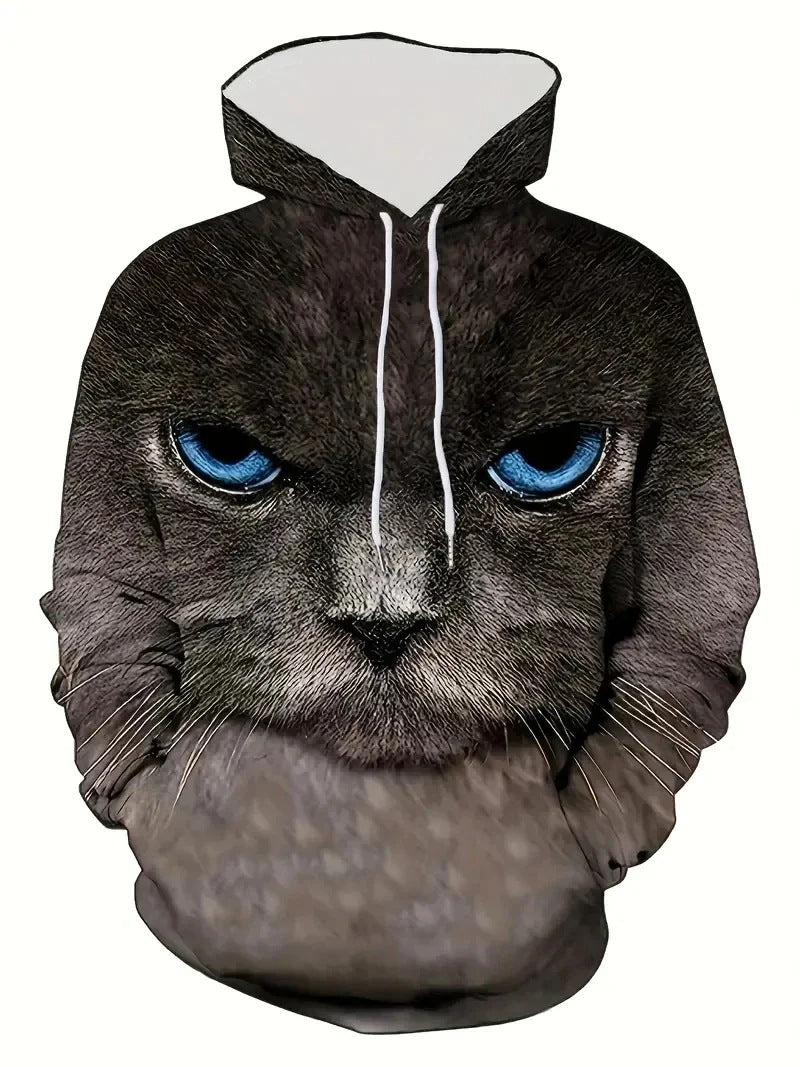 Sweat à capuche pour femmes avec motif de loup et de papillon Echoarchiv