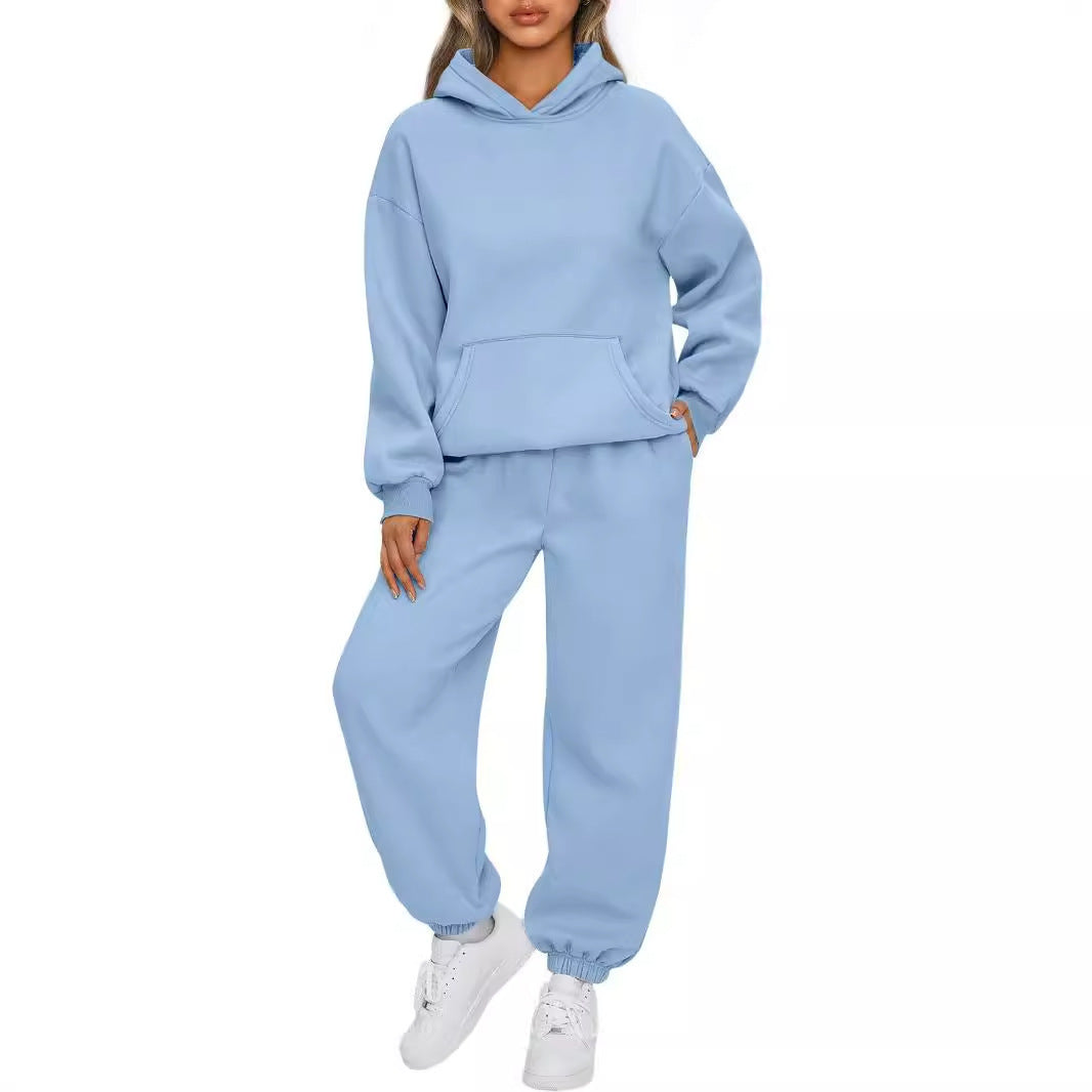 Ensemble Hoodie Oversized et Pantalon de Jogging pour Femmes en Mélange de Coton Doux Echo Archiv