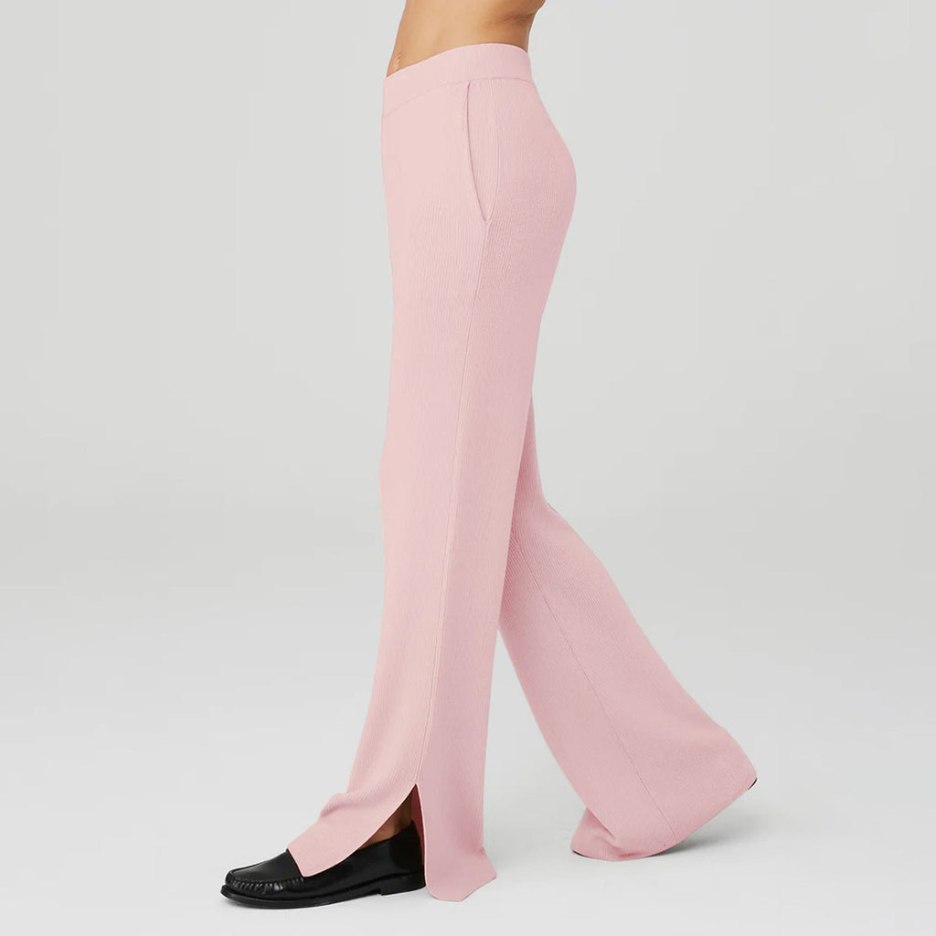 Pantalon de lounge pour femmes avec taille élastique, poches latérales et fente sur le bas Echo Archiv
