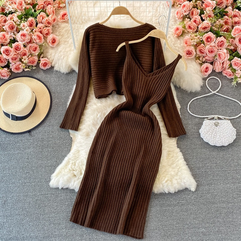 Ensemble Robe et Haut Tricoté Femme Mode Echo Archiv