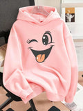 Sweat à capuche amusant pour femmes avec un design emoji unique Echoarchiv