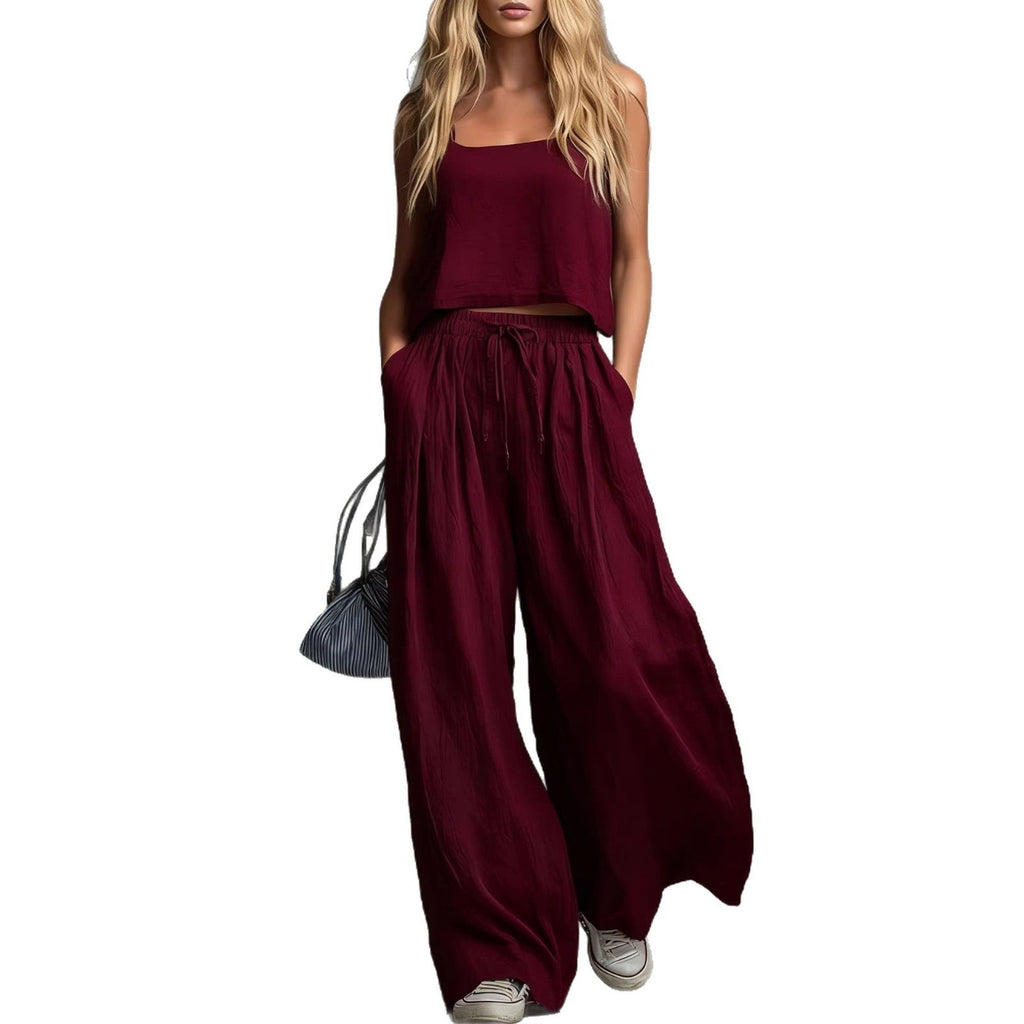 Ensemble de loisirs d'été pour femmes avec un haut ample et un pantalon décontracté R&B