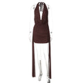Robe Mini Femme avec Drapé Raffiné et Décolleté en V Profond - Mode Heidi