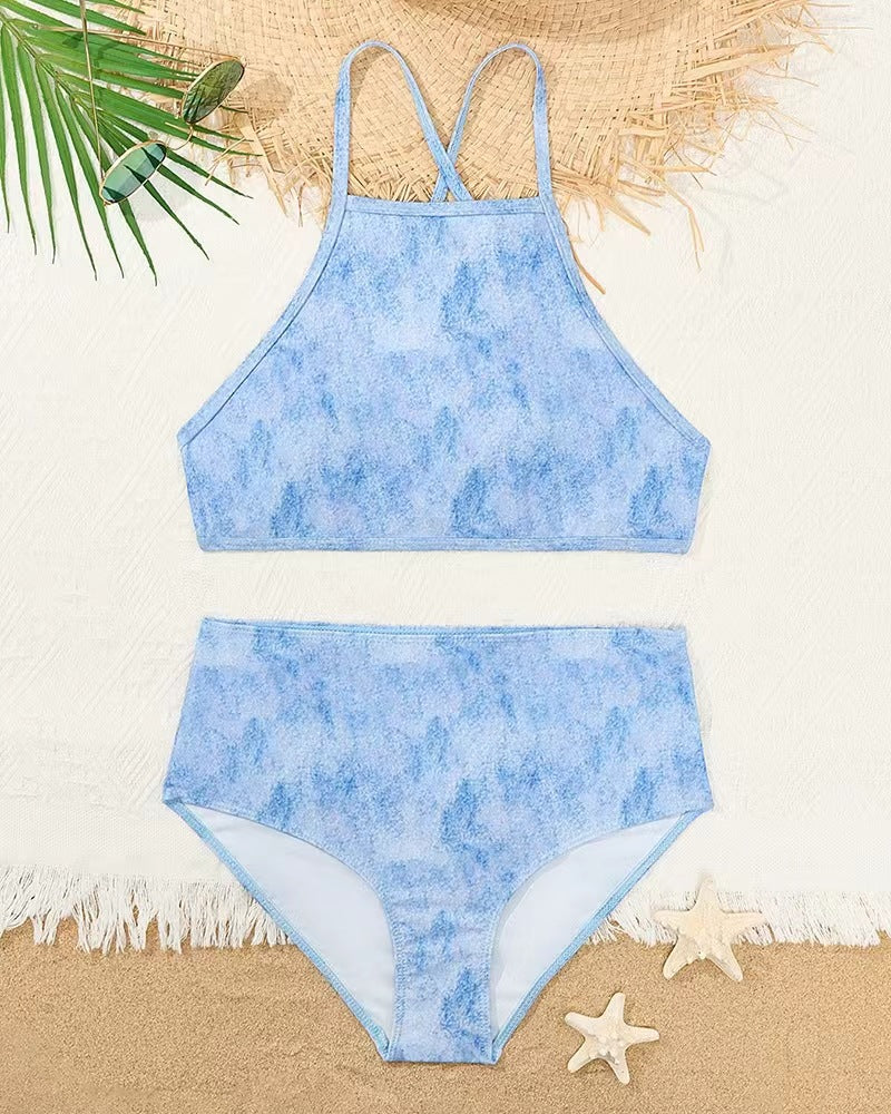 Bikini femme à col haut avec un motif créatif de taches animales Echo Archiv