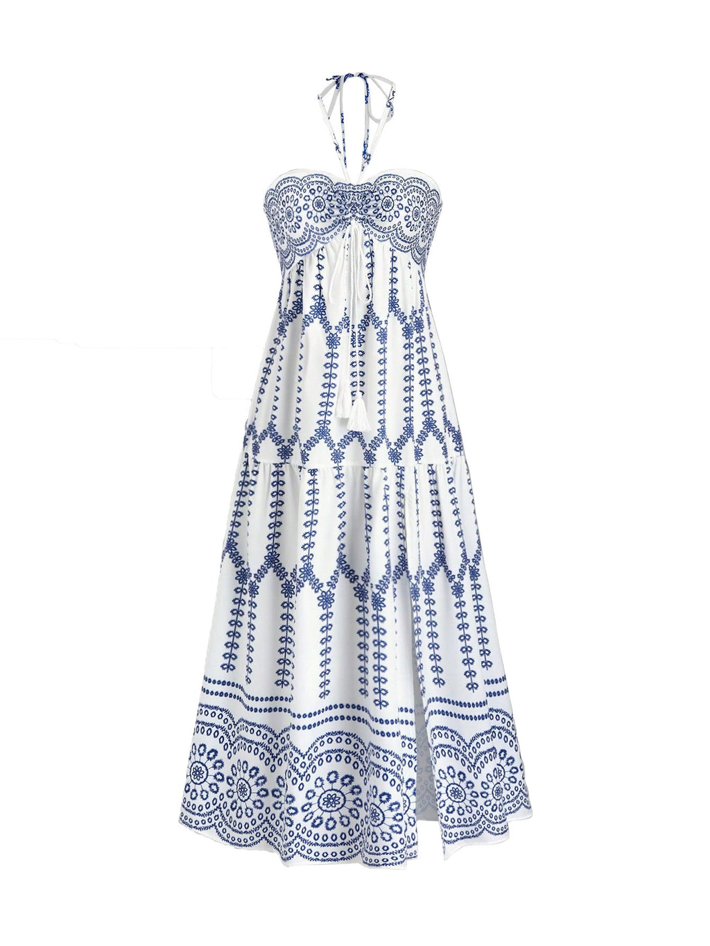 Robe Maxikleid Boho Femme avec Bretelles R&B