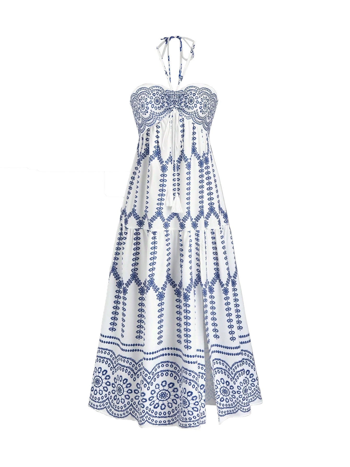 Robe Maxikleid Boho Femme avec Bretelles R&B