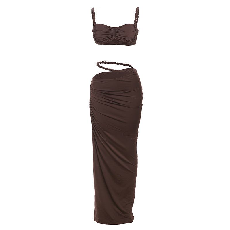 Ensemble de bikini pour femmes avec jupe portefeuille élégante R&B