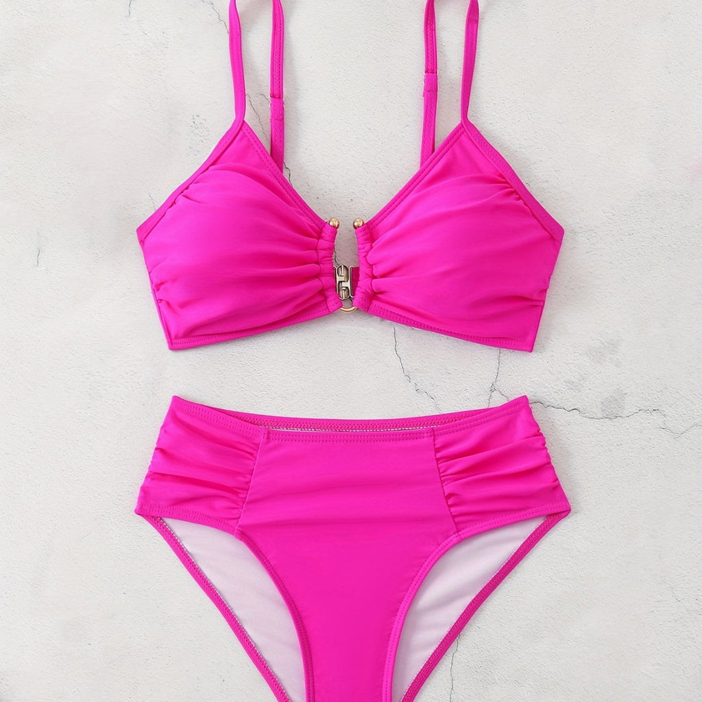 Ensemble de bikini taille haute pour femmes avec un design de volants raffiné R&B
