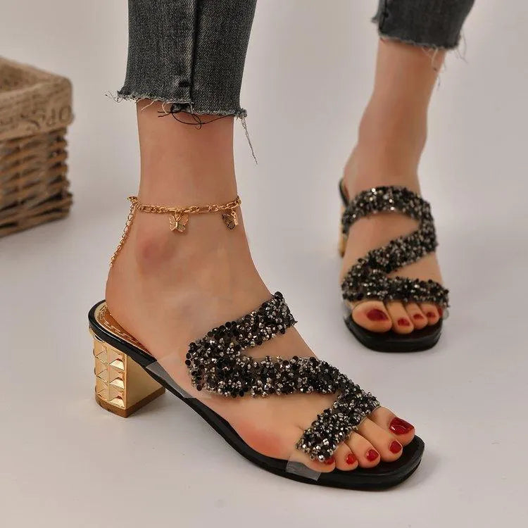 Chaussures À Talon Avec Paillettes Pour Femme | Idéales Pour Soirées Et Événements