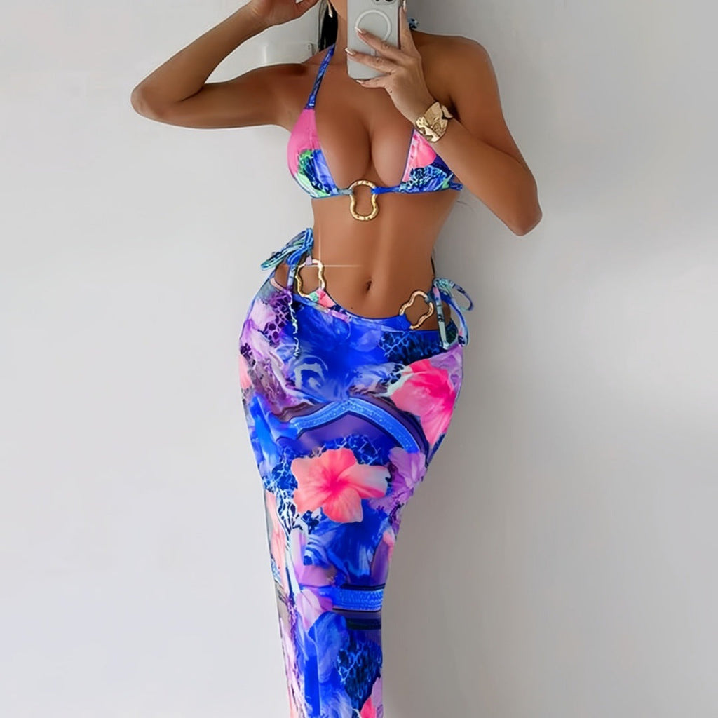 Robe de plage élégante pour femmes avec design floral R&B