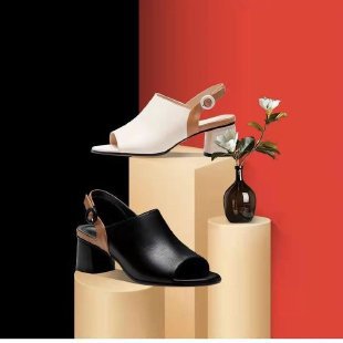 Sandales à talons bloc élégantes pour femmes avec design de bride à la mode R&B