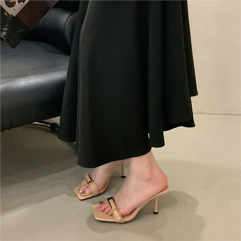 Sandales à talons hauts transparentes élégantes pour femmes R&B