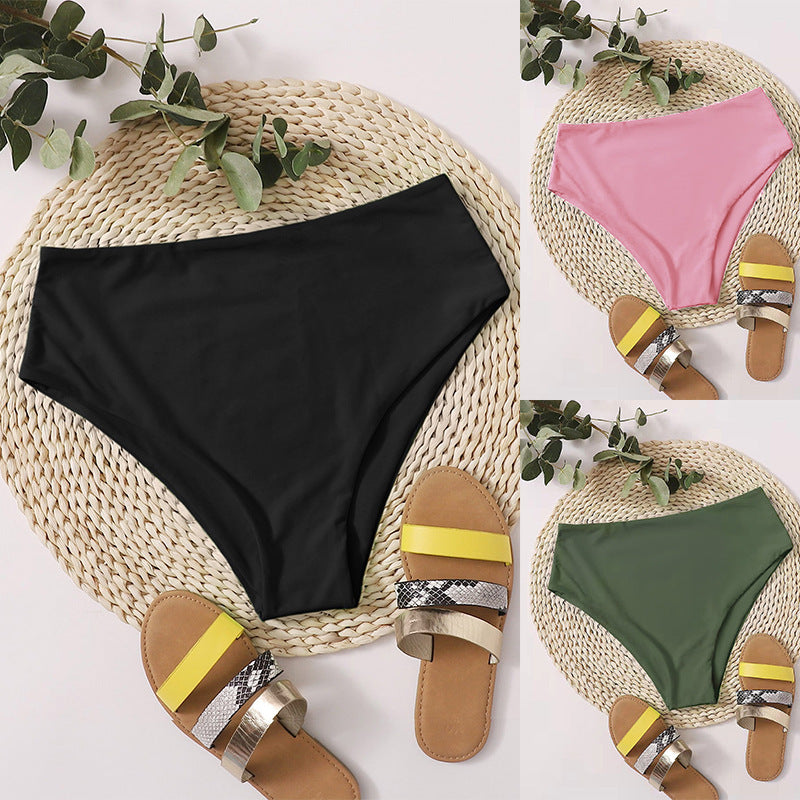 Bas de bikini taille haute pour femmes avec ceinture élégante R&B