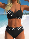 Ensemble de bikini pour femmes avec haut court et taille haute R&B
