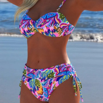 Bikini Balconette Femme avec design floral et bretelles réglables R&B