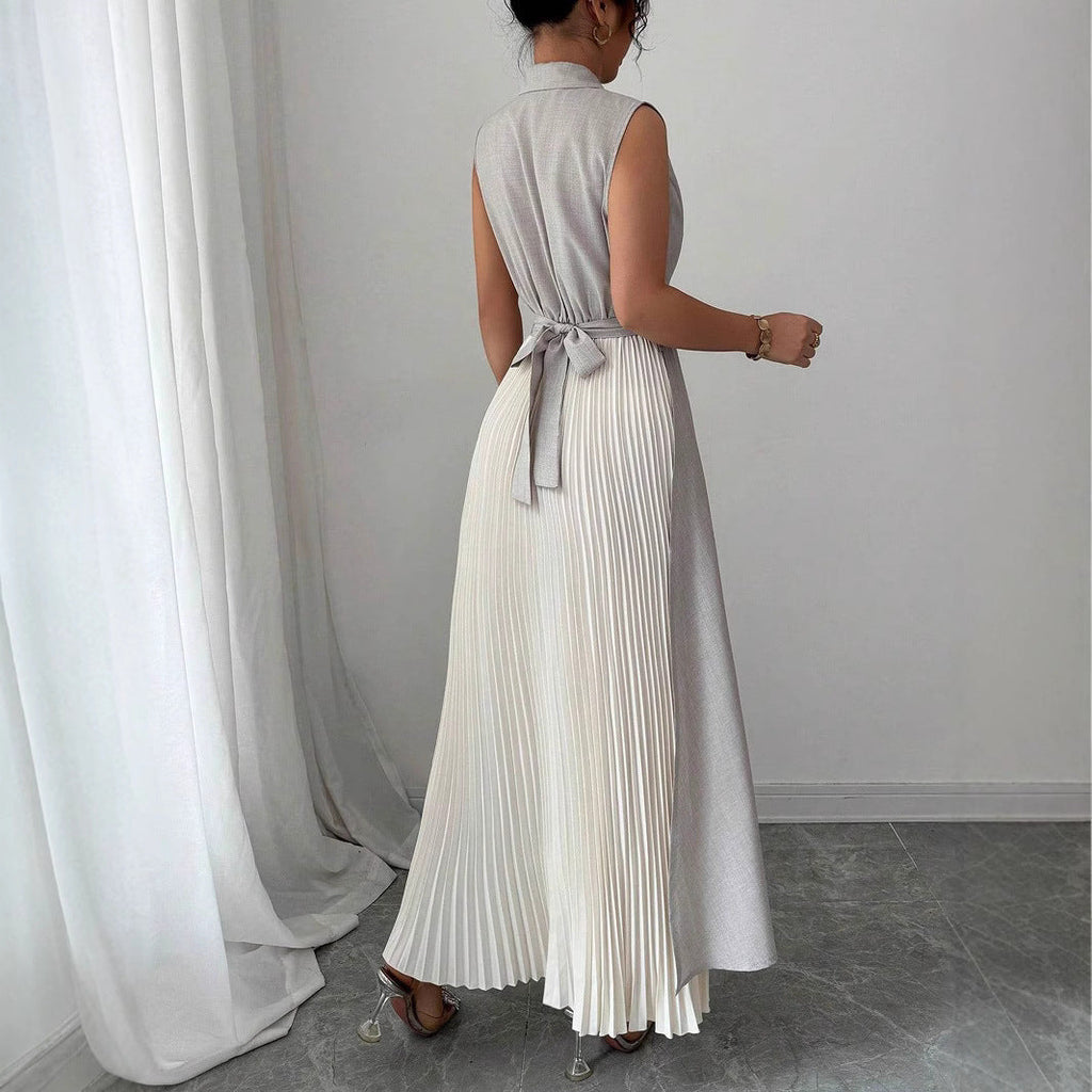 Robe Élégante pour Femmes avec Détails Plissés R&B