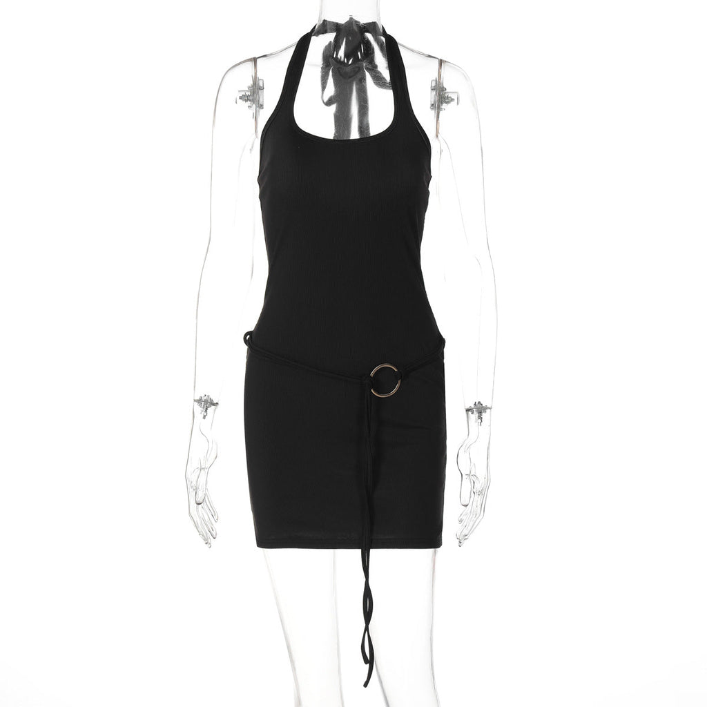 Robe mini femme avec taille ajustable et décolleté dos décontracté Heidi-Mode