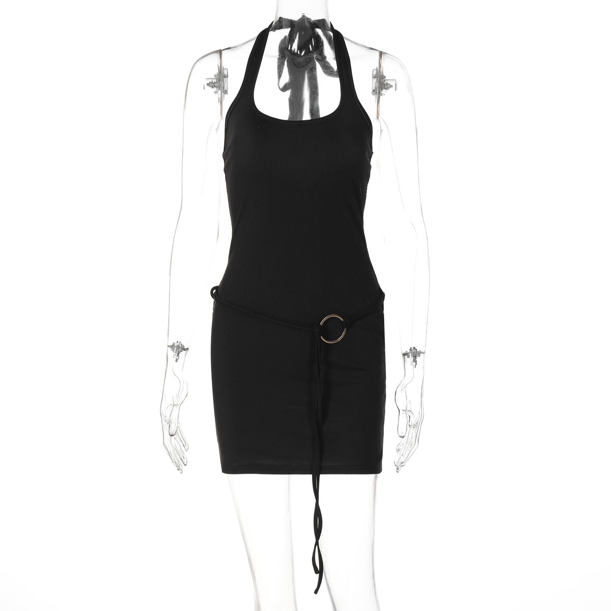 Robe mini femme avec taille ajustable et décolleté dos décontracté Heidi-Mode