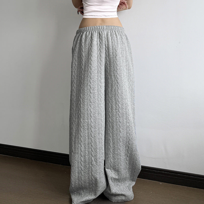 Pantalon Palazzo-Lounge large pour dames en jersey doux avec cordon de serrage et ceinture confortable Echo Archiv
