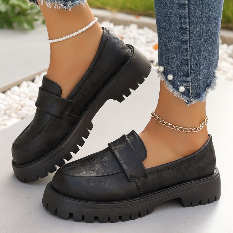 Mocassins pour femmes avec semelle antidérapante et matière supérieure à la mode R&B