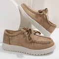 Mocassins pour femmes en daim doux avec semelle antidérapante R&B