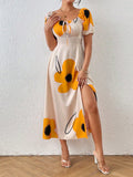 Robe d'été ornée de fleurs pour femmes R&B