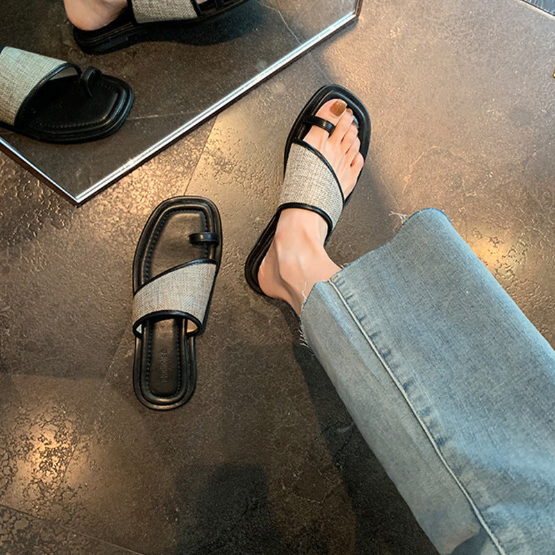 Sandales confortables pour femmes avec un design de lanières à la mode et un dessus respirant R&B
