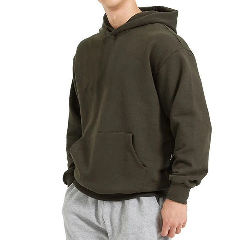 Homme nan sweat à capuche lourd en coupe boxy avec poche kangourou, ourlet côtelé et intérieur gratté Echo Archiv