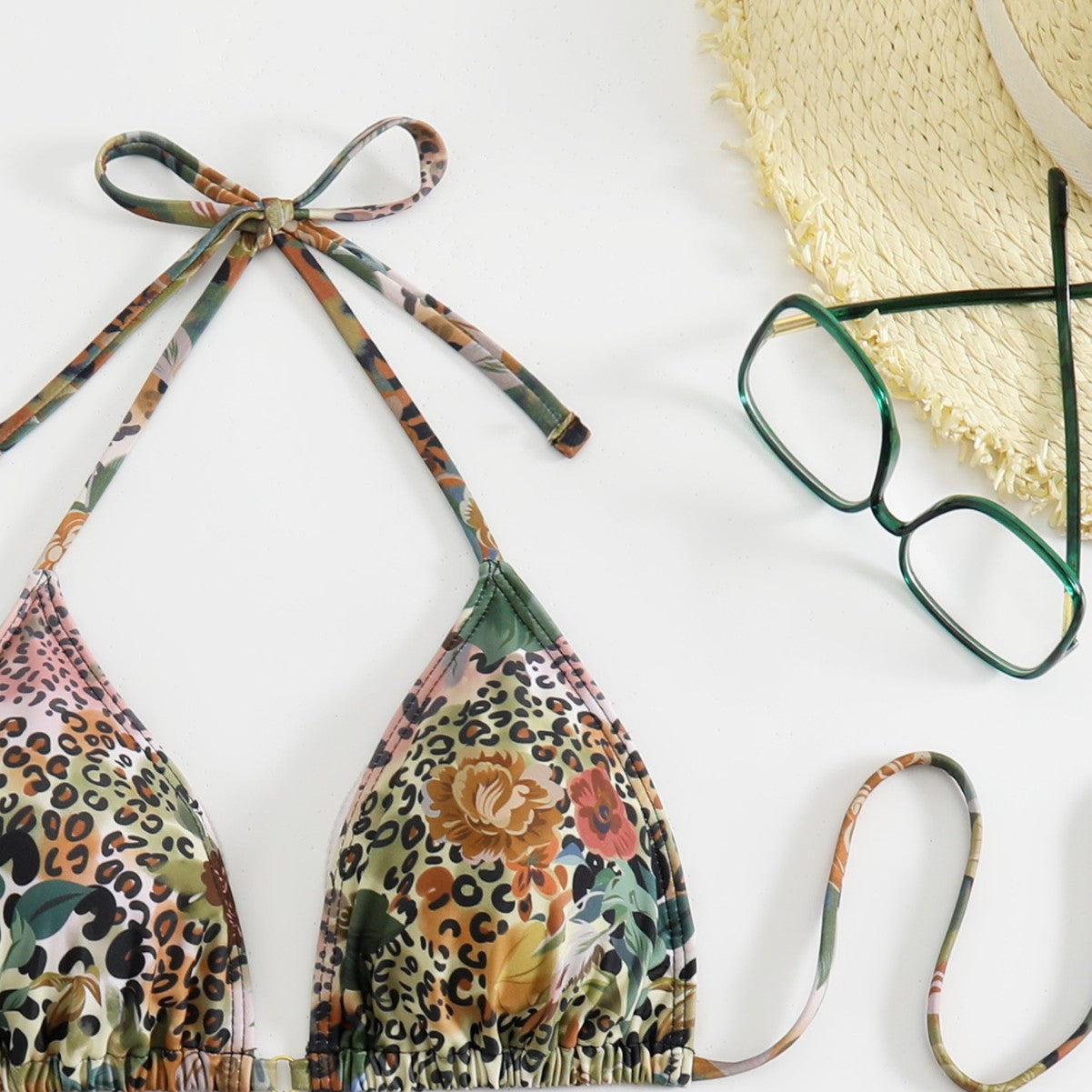 Bikini triangle pour femmes avec motif floral et animalier Echo Archiv