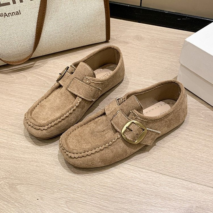 Mocassins pour femmes avec accent de boucle à la mode R&B