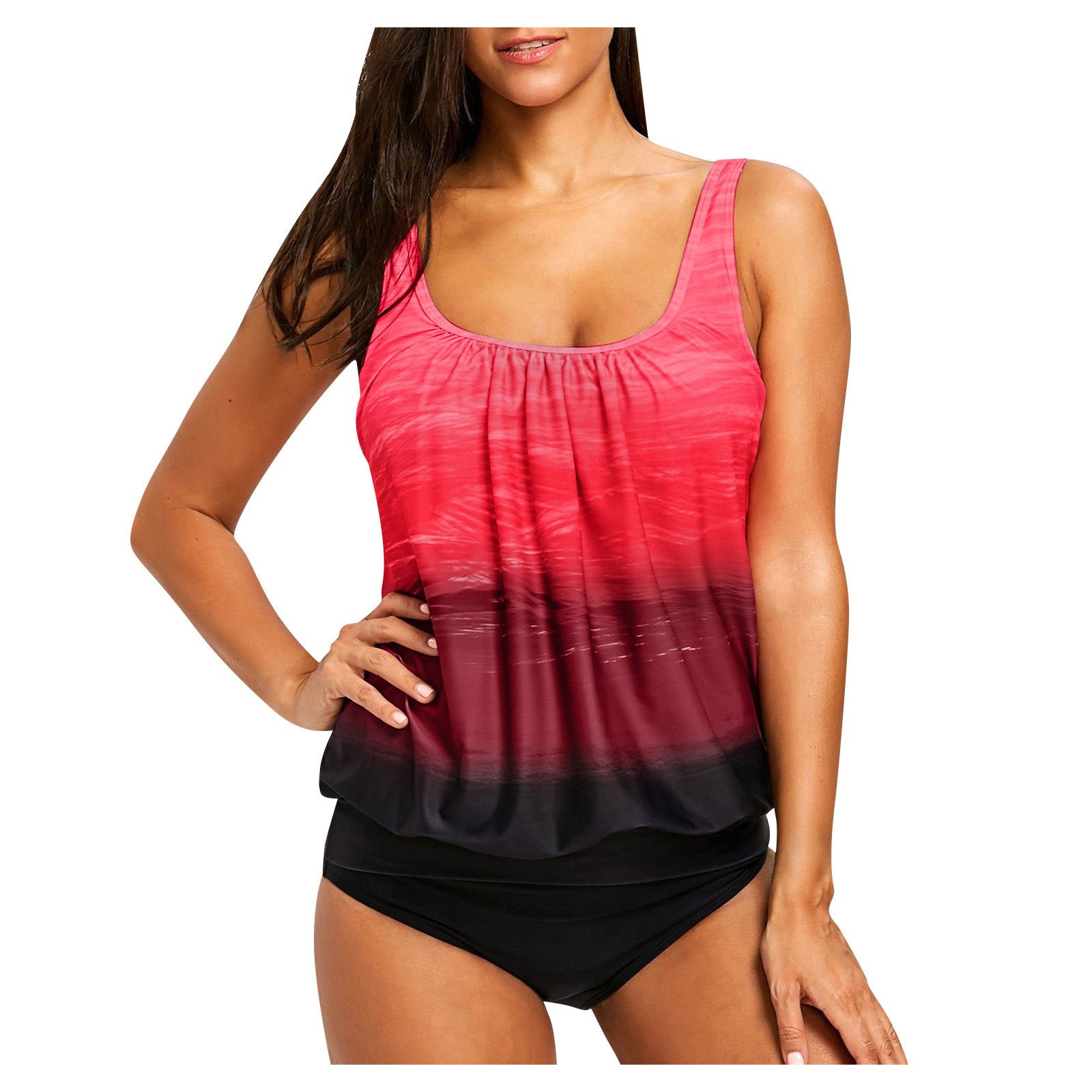 Tankini décontracté pour femmes avec taille haute et coupe élégante R&B