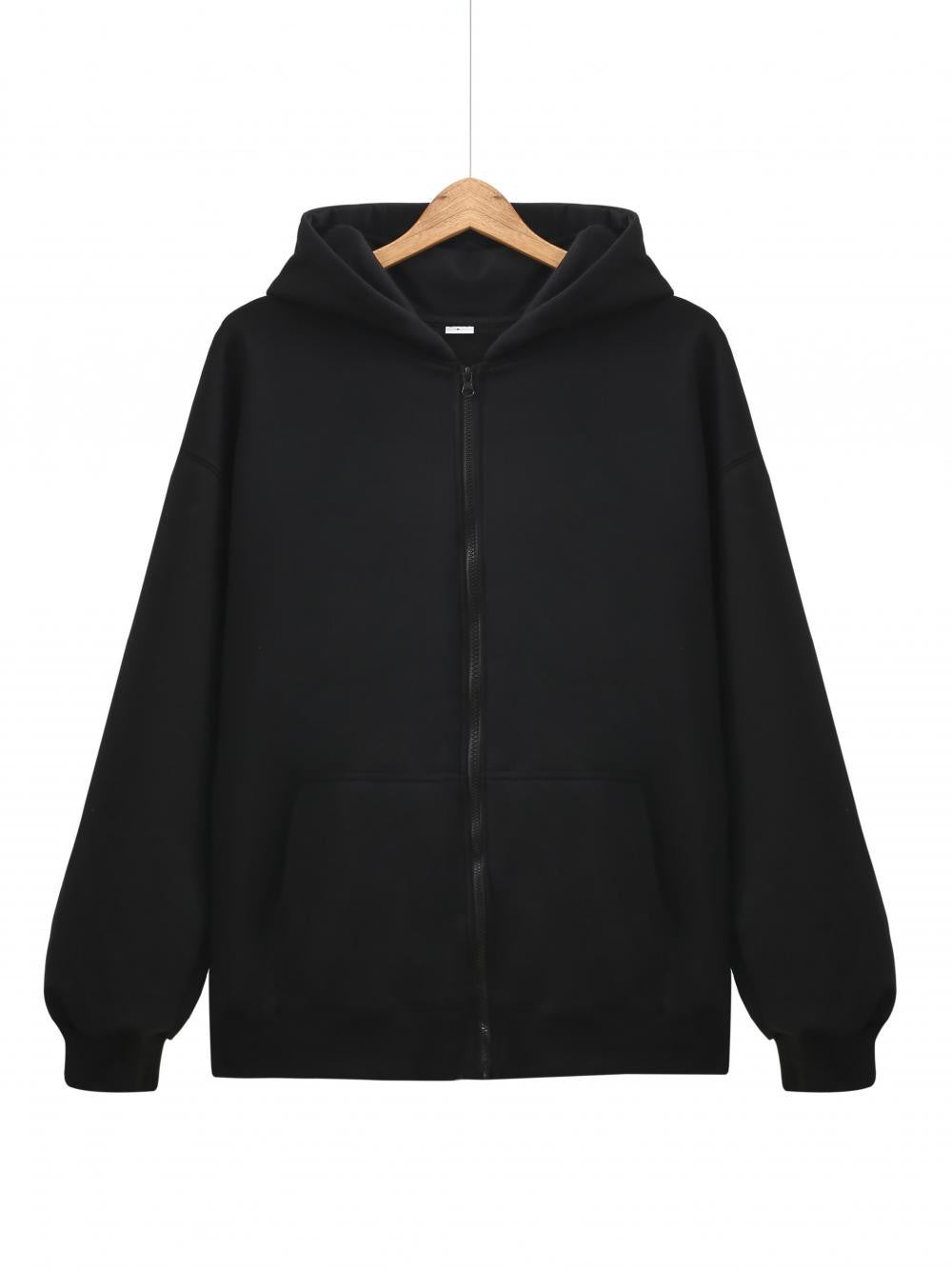 Hoodie unisexe nan léger avec fermeture éclair, en French-Terry gratté à l'intérieur, coutures plates et poches kangourou Echo Archiv