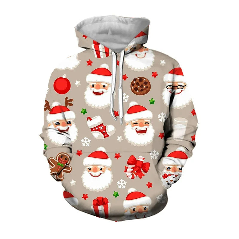 Sweat à capuche de Noël amusant pour femmes avec motif festif Echoarchiv