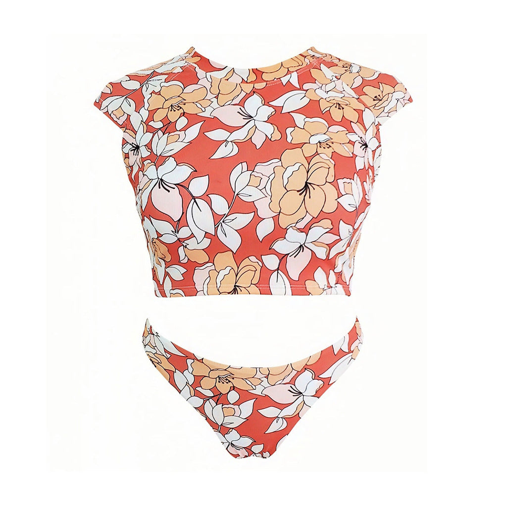 Bikini Crop-Top Femme avec design floral R&B