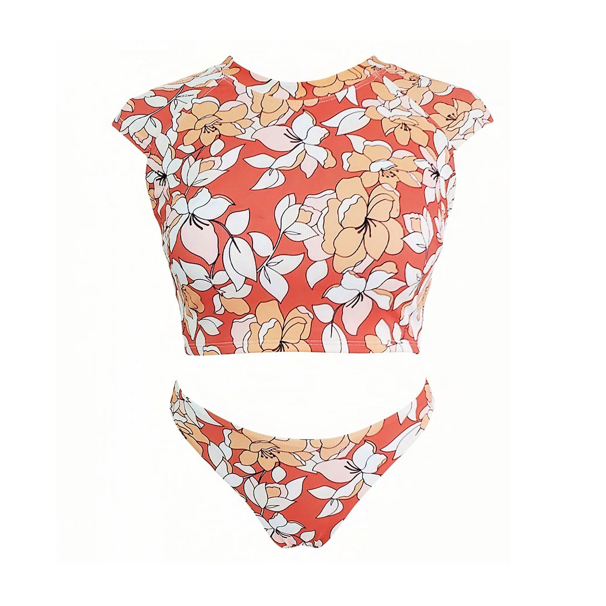 Bikini Crop-Top Femme avec design floral R&B