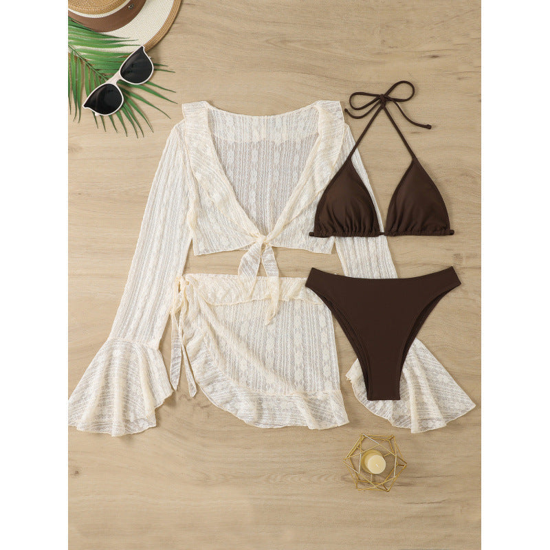 Ensemble de bikini pour femmes avec veste de plage transparente Echo Archiv