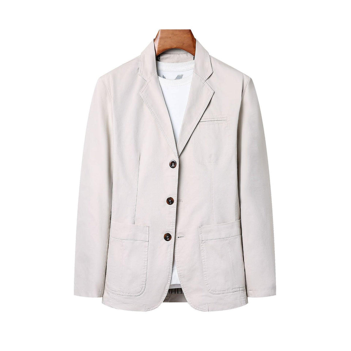Veste en coton twill léger pour hommes avec poches plaquées et doublure rayée Echo Archiv