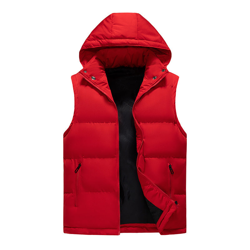 Gilet matelassé pour hommes avec capuche