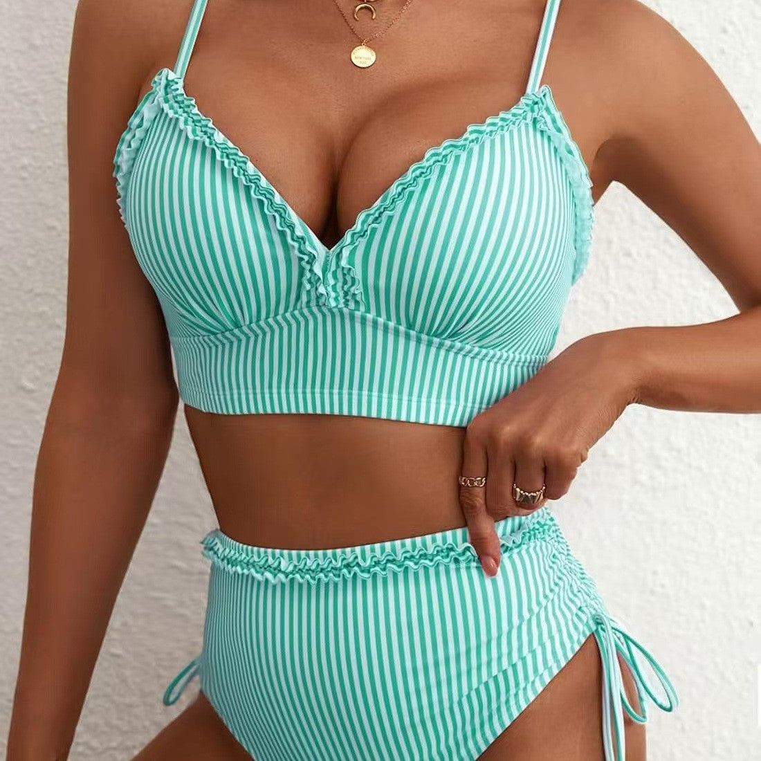 Maillot de bain femme à taille haute avec volants Echo Archiv