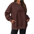Pull-over long et oversize pour femmes avec poches latérales, bords côtelés et épaules tombantes Echo Archiv